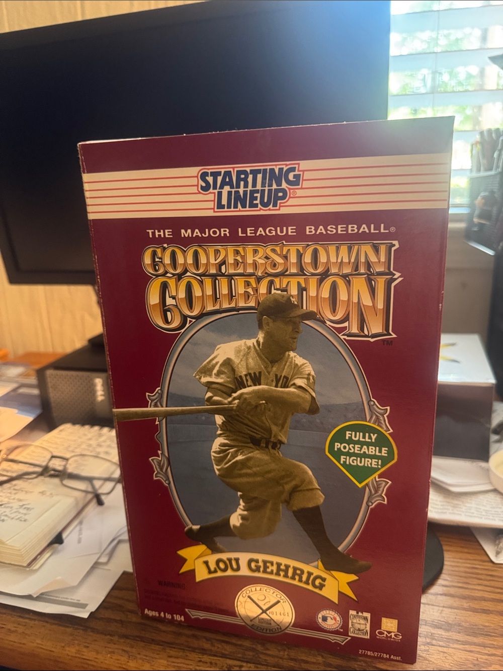 Starting Lineup Cooperstown Collection Lou Gehrig Figure - Burgundy